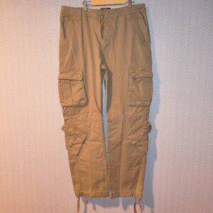 Matchstick work wear cargo pantsย Khaki denim Size XL/34